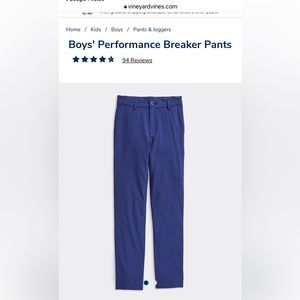 NWT Vineyard Vines Boys Breaker Performance Pant. Size 18